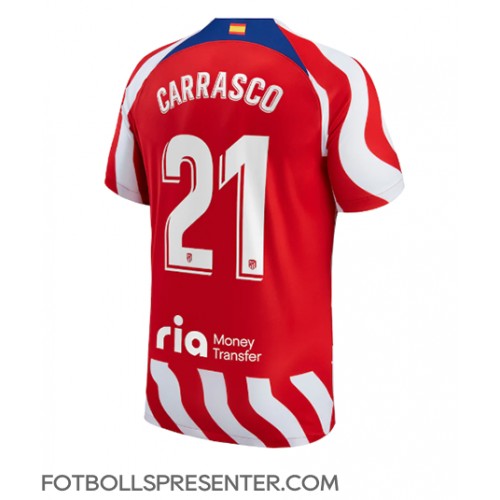 Atletico Madrid Yannick Carrasco #21 Hemma Matchtröja 2022-23 Kortärmad Atletico Madrid Yannick Carrasco #21 Hemma Matchtröja 2022-23 Kortärmad